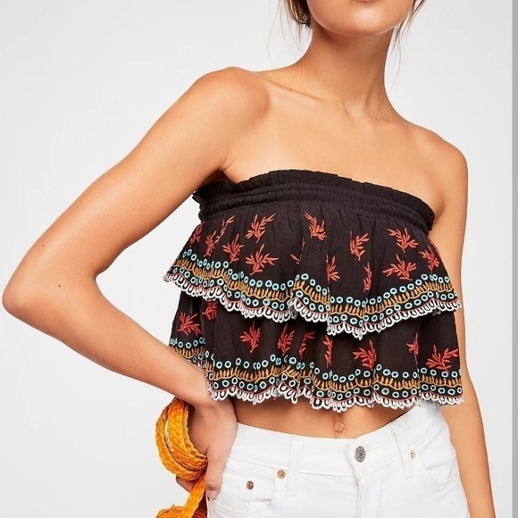 Free People | Hi Honey Ruffle Crop - Picture 1 of 5